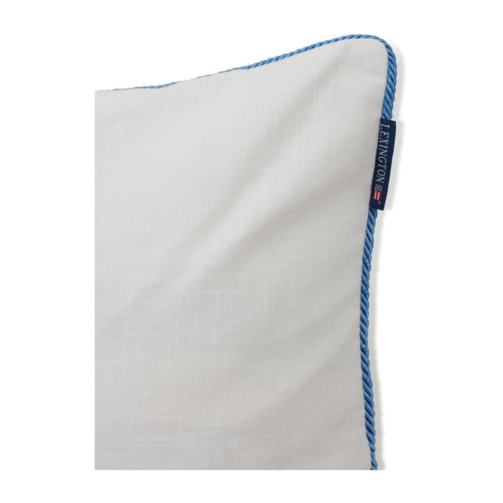 Taie Seashell Cotton Canvas 50x50 cm, White-blue Lexington