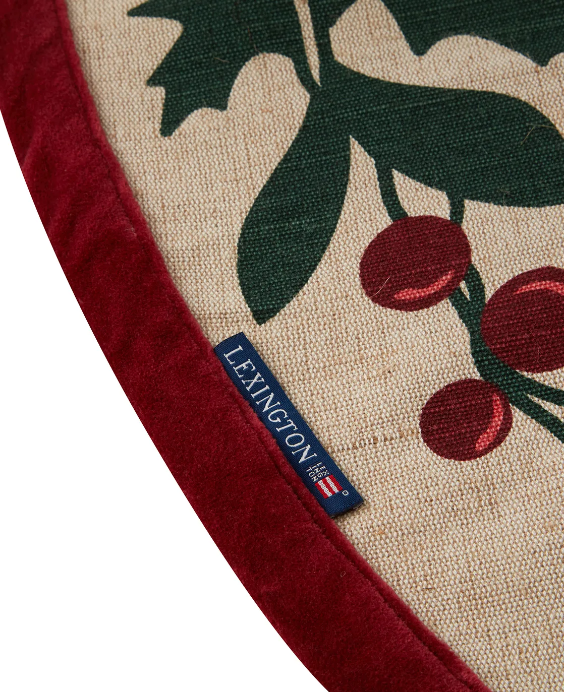 Tapis de sapin de Noël Jute Cotton Christmas Tree Ø110 cm, Beige Lexington