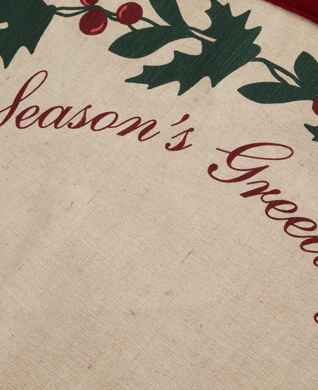 Tapis de sapin de Noël Jute Cotton Christmas Tree Ø110 cm, Beige Lexington