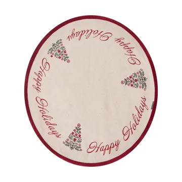 Tapis de sapin de Noël Jute Cotton Christmas Tree Ø110 cm - Natural-red - Lexington