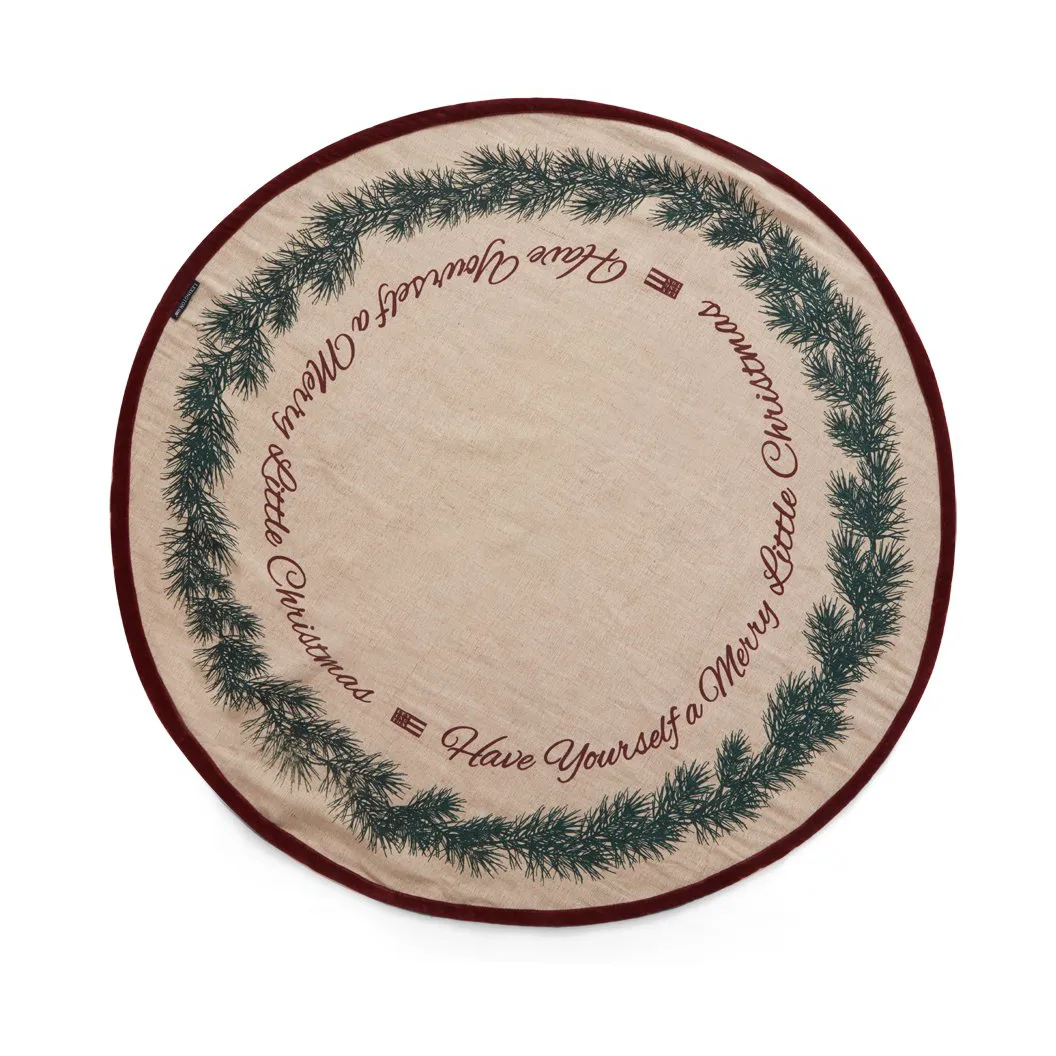 Tapis de sapin de Noël Jute Cotton Christmas Tree Ø110 cm, Natural Lexington