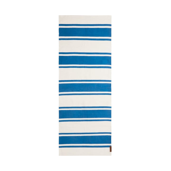 Tapis Organic Striped Cotton 70x130 cm - Blue-white - Lexington