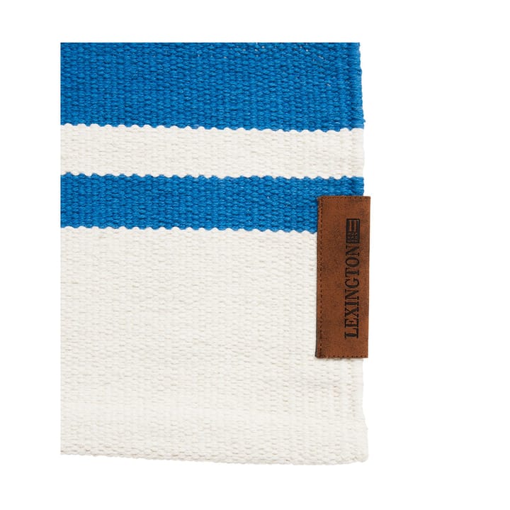 Tapis Organic Striped Cotton 70x130 cm, Blue-white Lexington