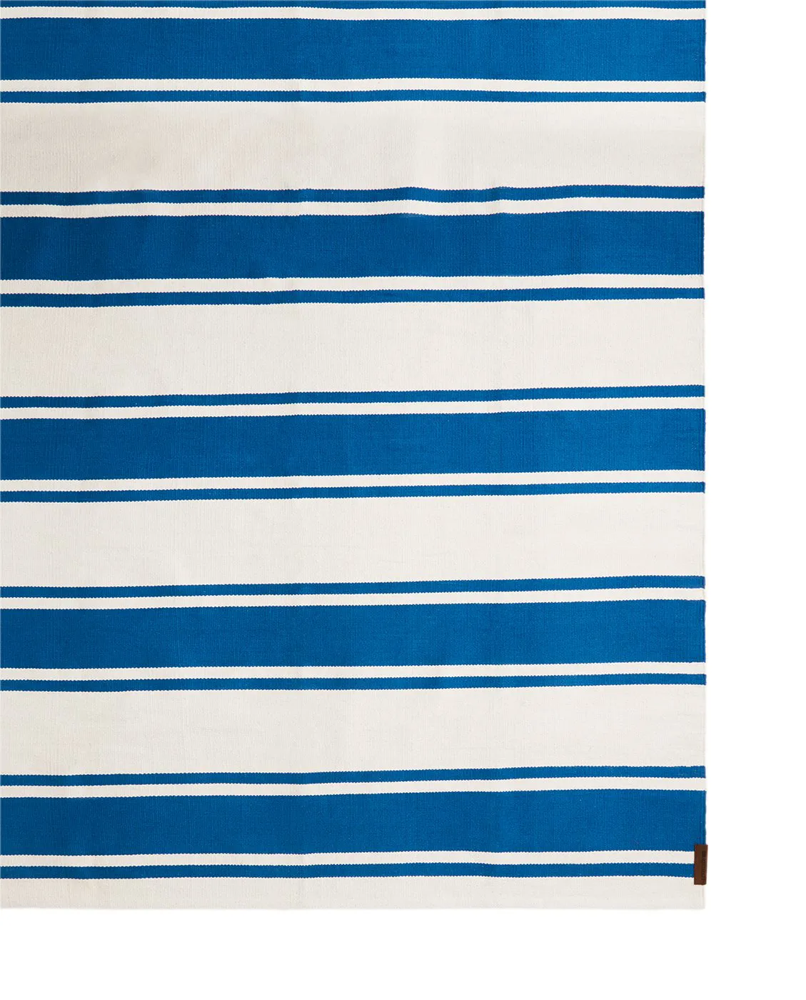 Tapis Organic Striped Cotton 70x130 cm, Blue-white Lexington
