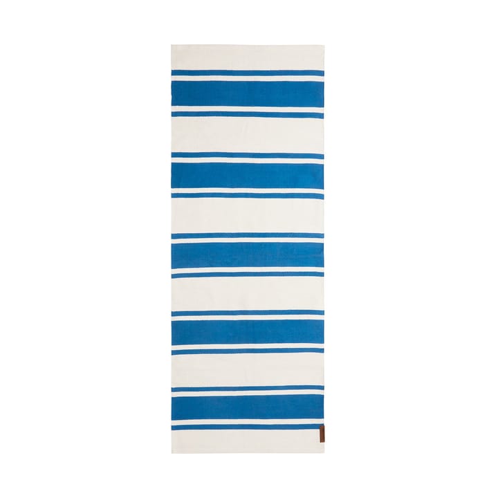 Tapis Organic Striped Cotton 80x220 cm - Blue-white - Lexington