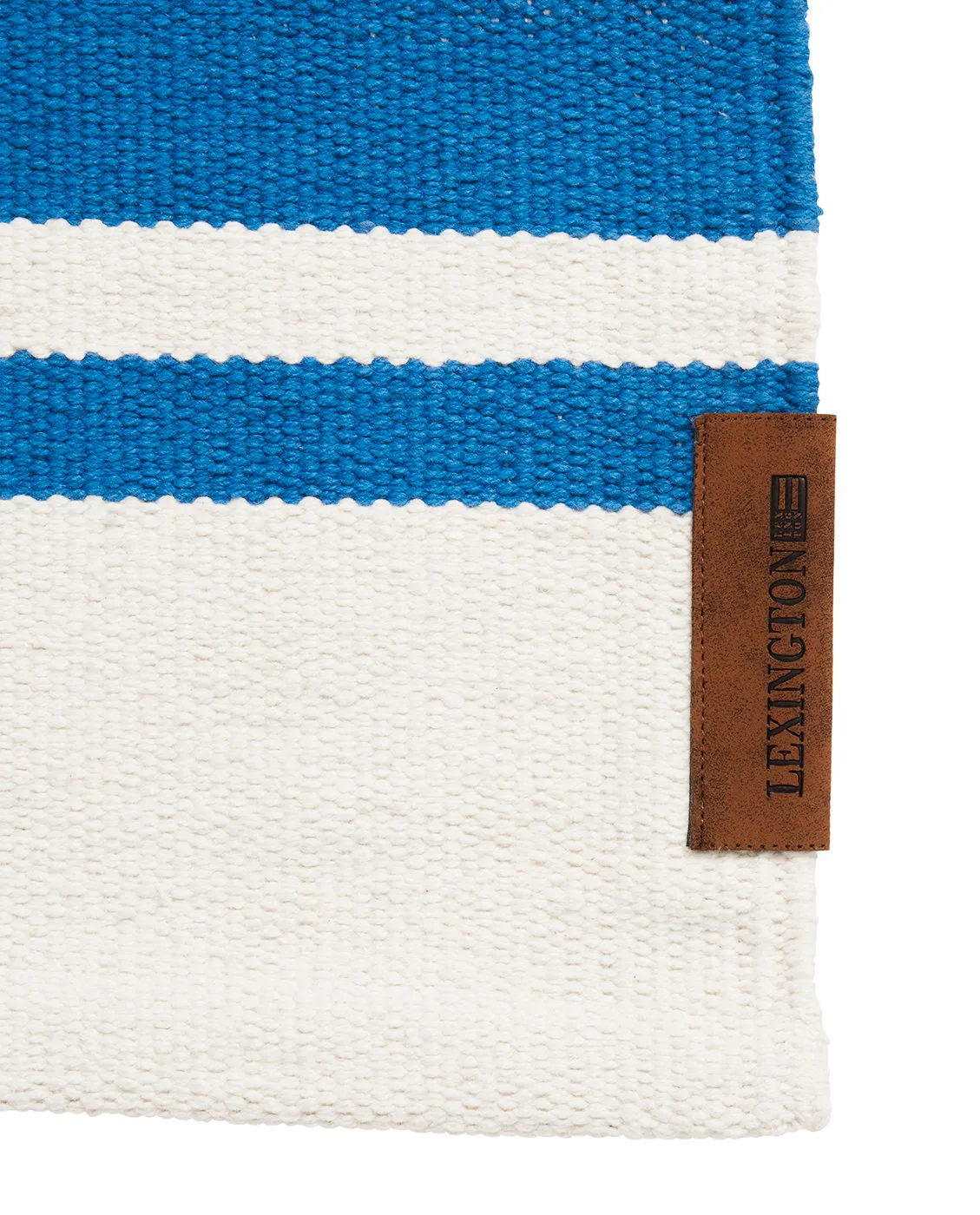Tapis Organic Striped Cotton 80x220 cm, Blue-white Lexington