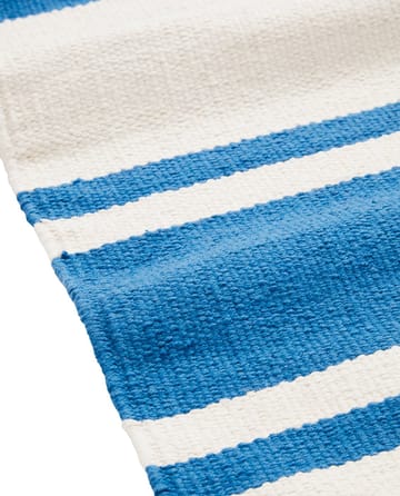 Tapis Organic Striped Cotton 80x220 cm - Blue-white - Lexington