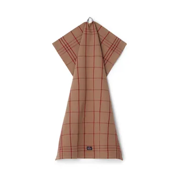 Torchon Checked Organic Cotton Oxford 50x70 cm - Beige-red - Lexington