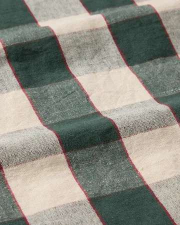 Torchon de cuisine Checked lin/coton 50x70 cm - Green-light beige-red - Lexington