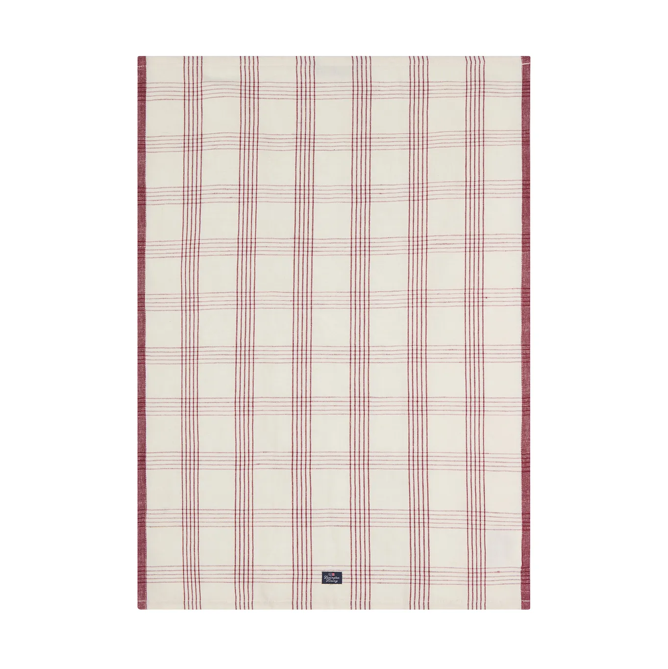Torchon de cuisine Checked lin/coton 50x70 cm, White-red Lexington