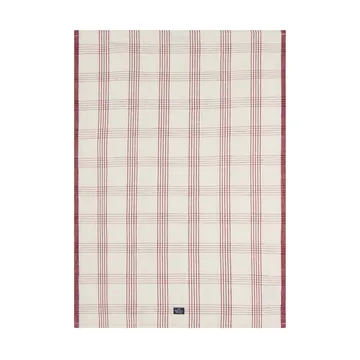 Torchon de cuisine Checked lin/coton 50x70 cm - White-red - Lexington