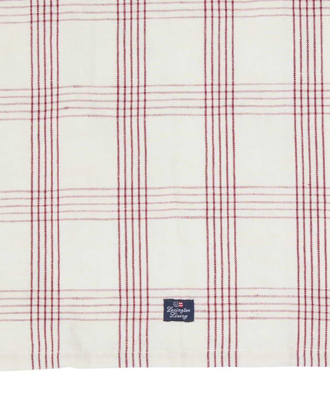 Torchon de cuisine Checked lin/coton 50x70 cm, White-red Lexington