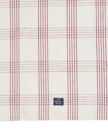 Torchon de cuisine Checked lin/coton 50x70 cm - White-red - Lexington