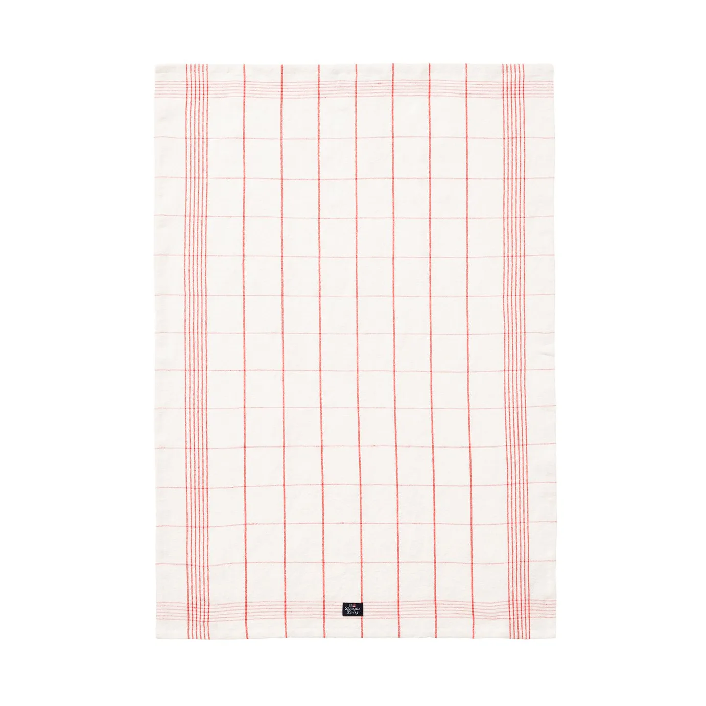 Torchon de cuisine Checked Linen/Cotton 50x70 cm, White-red Lexington