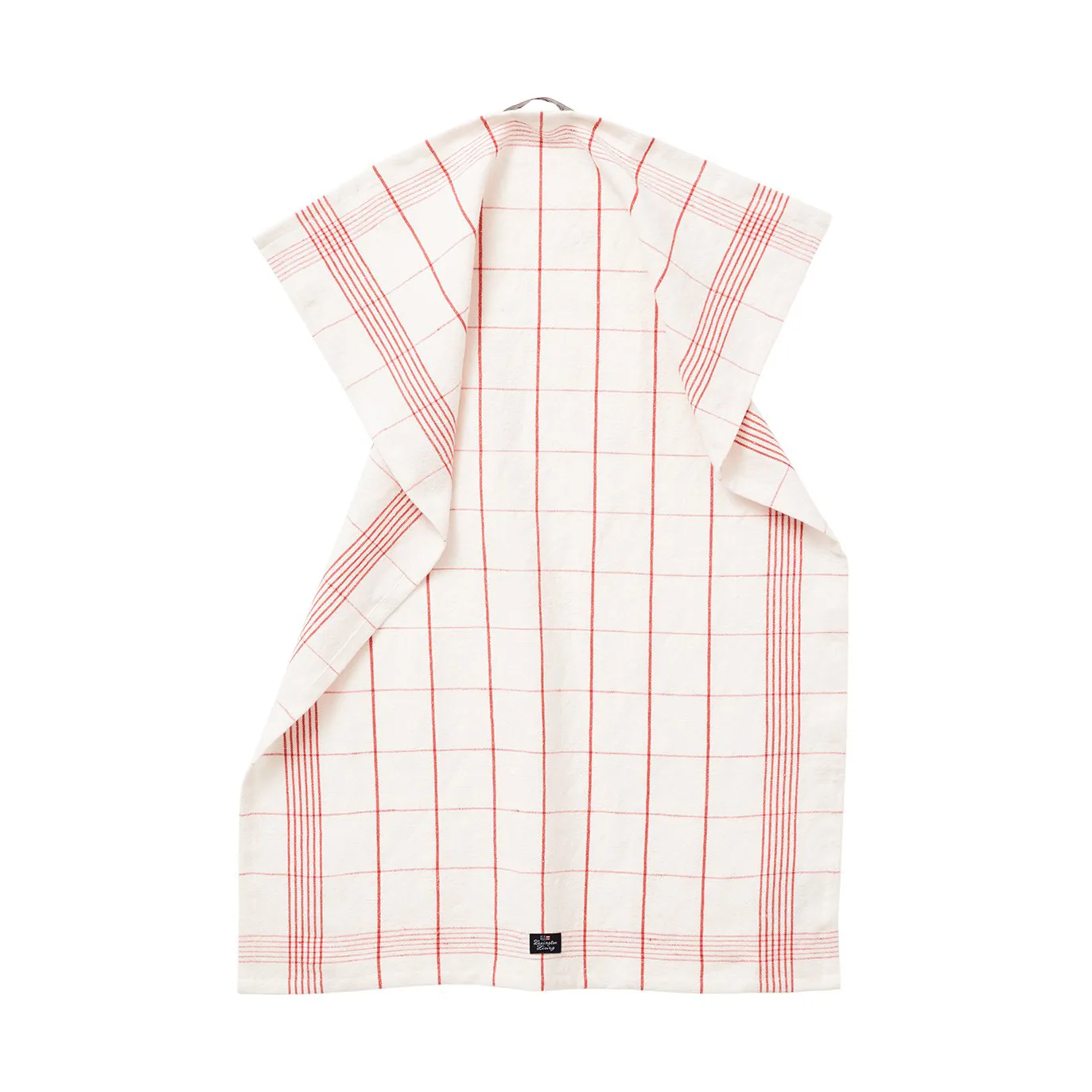 Torchon de cuisine Checked Linen/Cotton 50x70 cm, White-red Lexington