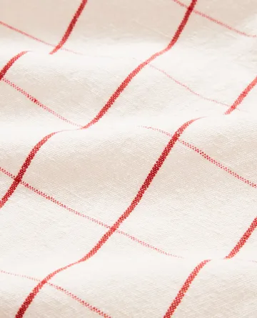 Torchon de cuisine Checked Linen/Cotton 50x70 cm - White-red - Lexington