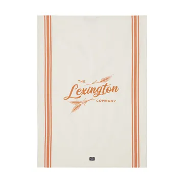 Torchon de cuisine Organic Cotton 50x70 cm - White-orange - Lexington