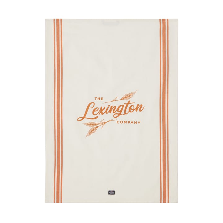 Torchon de cuisine Organic Cotton 50x70 cm - White-orange - Lexington