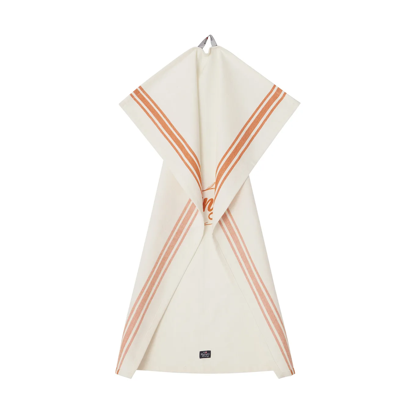 Torchon de cuisine Organic Cotton 50x70 cm, White-orange Lexington