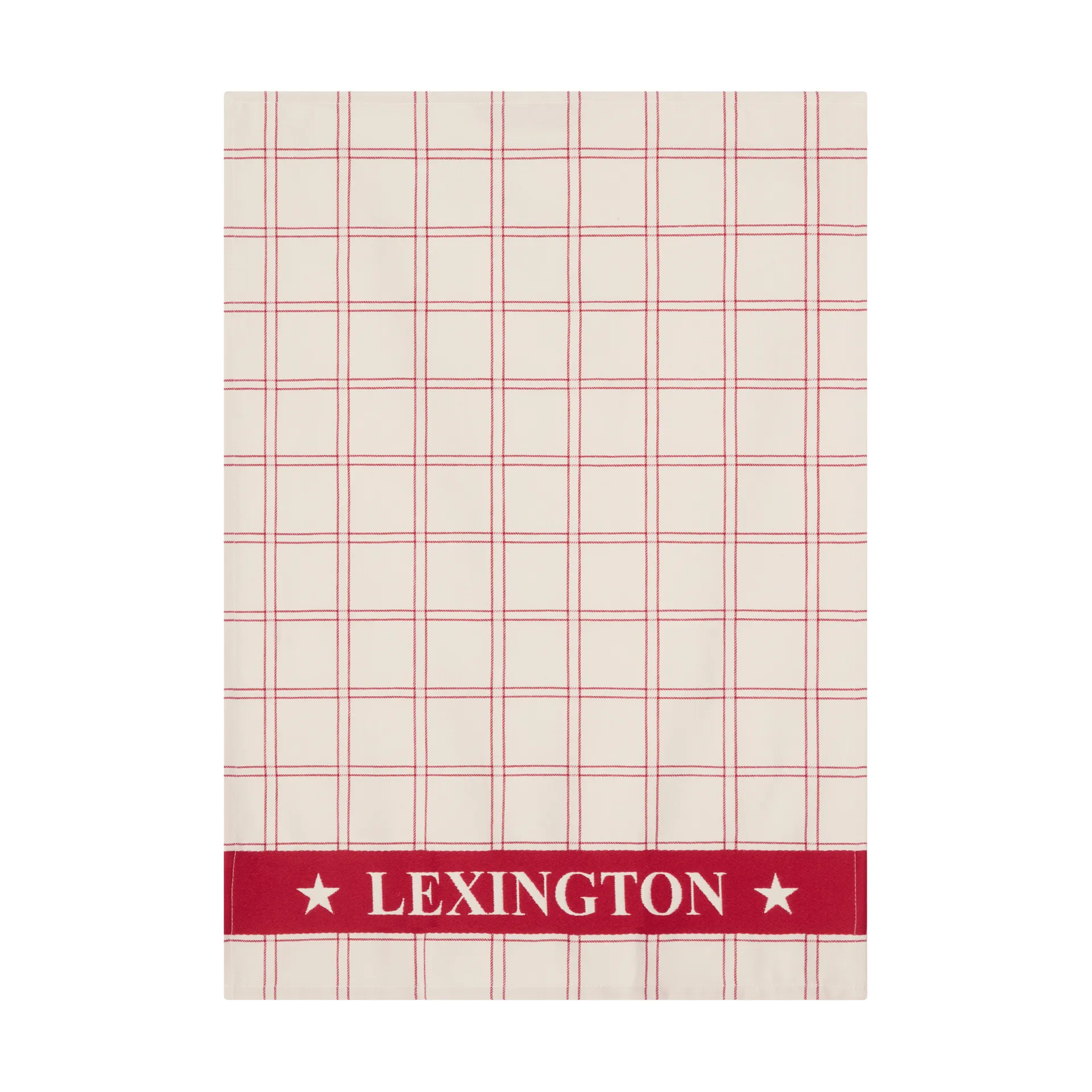 Torchon en coton tissé jacquard, Red-white, 50x70 cm Lexington