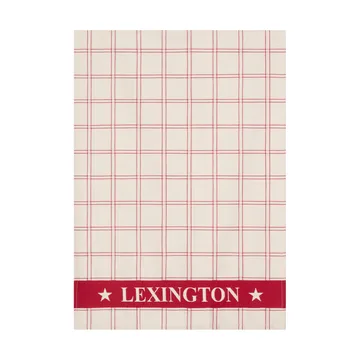Torchon en coton tissé jacquard - Red-white, 50x70 cm - Lexington