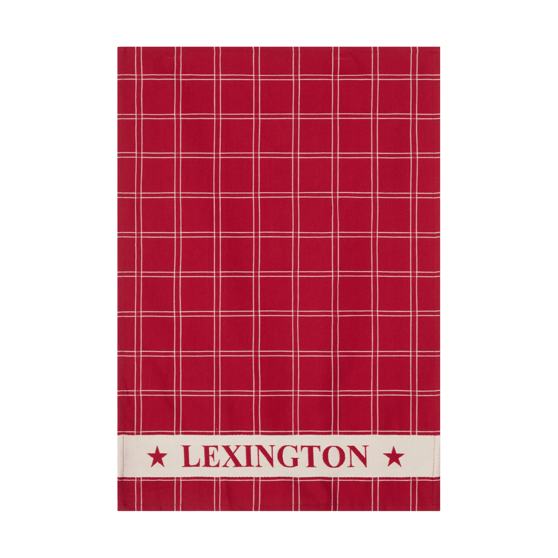Torchon en coton tissé jacquard, Red-white, 50x70 cm Lexington