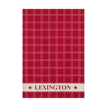 Torchon en coton tissé jacquard - Red-white, 50x70 cm - Lexington