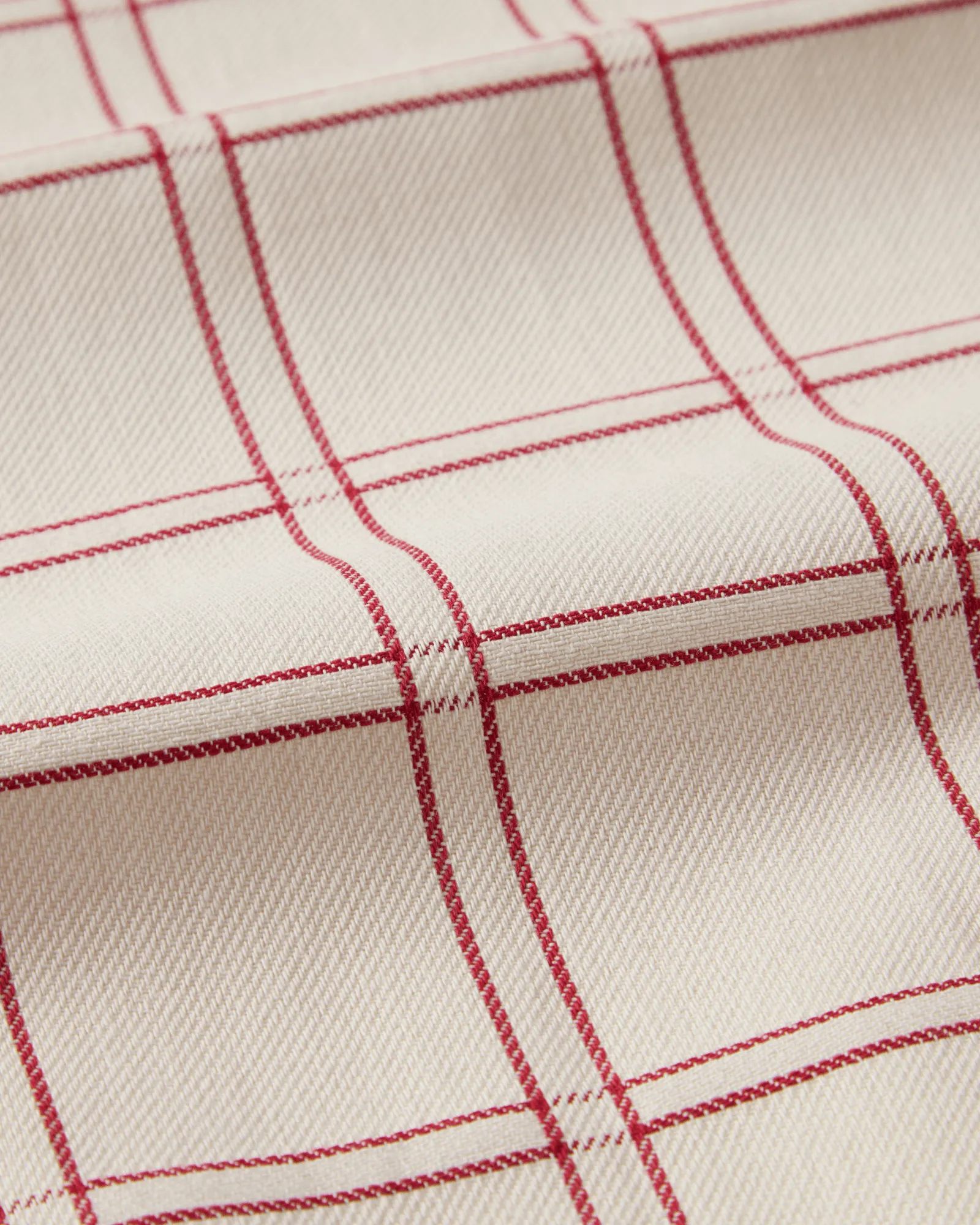 Torchon en coton tissé jacquard, Red-white, 50x70 cm Lexington