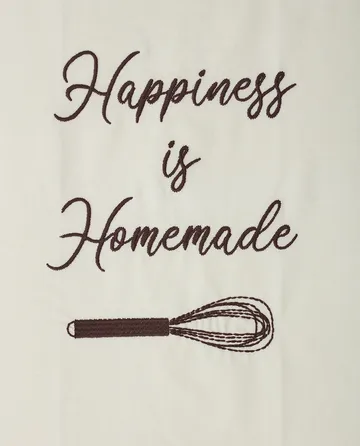 Torchon Happiness Organic Cotton 50x70 cm - White-green - Lexington