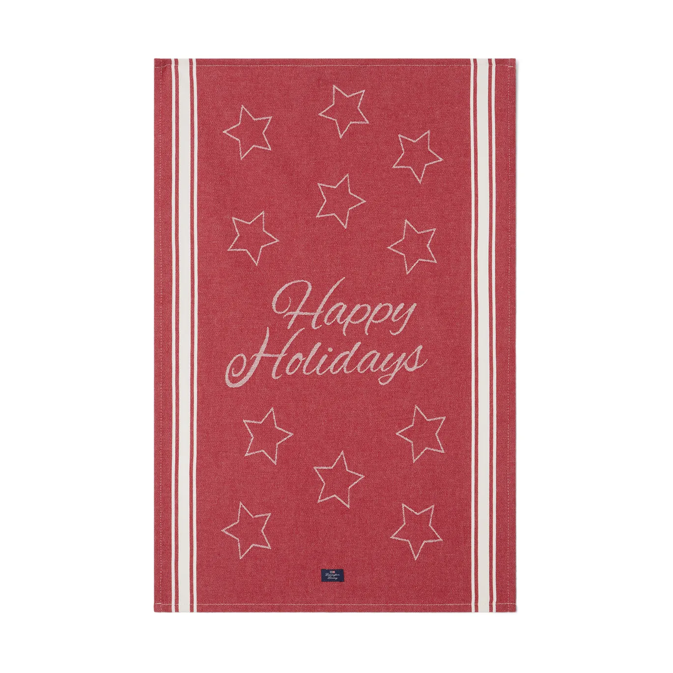 Torchon Happy Holidays 50x70 cm, Rouge Lexington