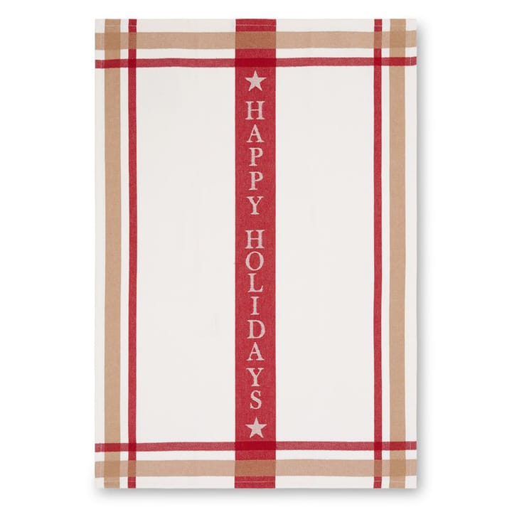 Torchon Holiday 50x70 cm - Blanc-rouge - Lexington