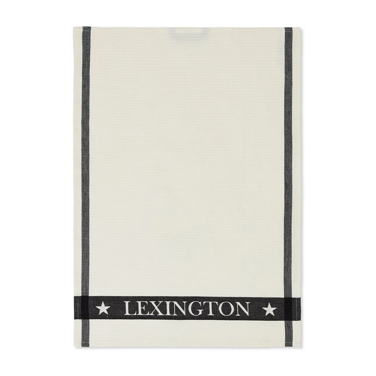 Torchon Icons Cotton Waffle 50x70 cm, White-dark gray Lexington