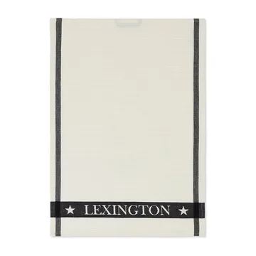 Torchon Icons Cotton Waffle 50x70 cm - White-dark gray - Lexington