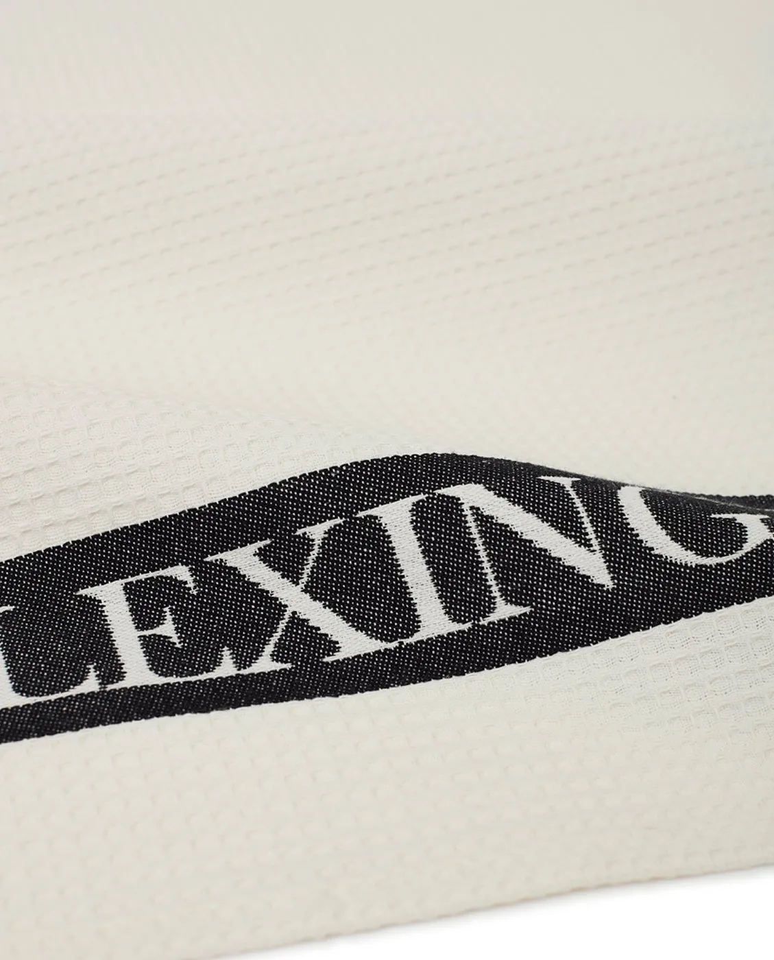 Torchon Icons Cotton Waffle 50x70 cm, White-dark gray Lexington