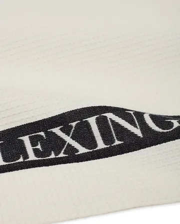 Torchon Icons Cotton Waffle 50x70 cm - White-dark gray - Lexington