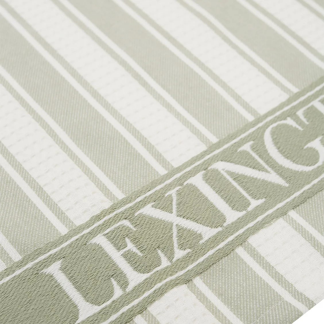 Torchon Icons Waffle Striped 50x70 cm, Sage green-white Lexington