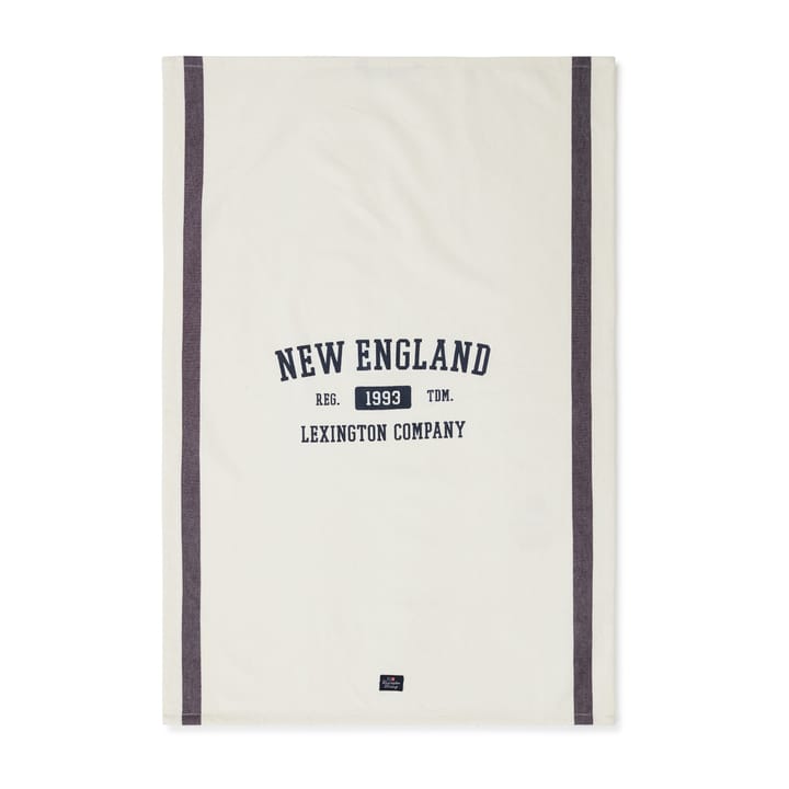 Torchon New England Cotton Twill 50x70 cm - Off White-blue - Lexington
