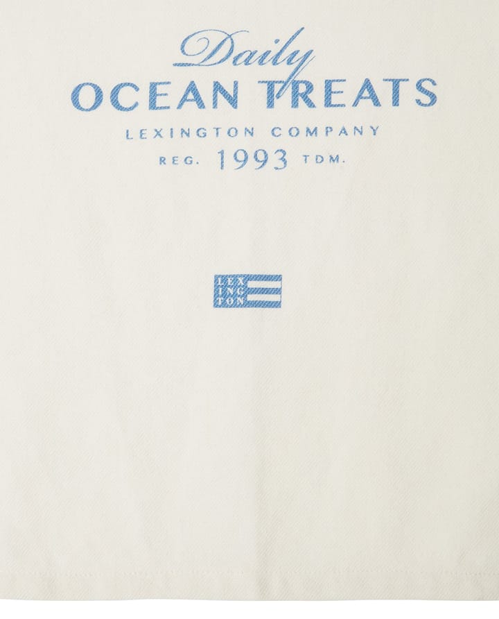 Torchon Ocean Treats printed Cotton 50x70 cm - White - Lexington