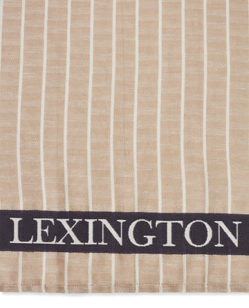 Torchon Organic Cotton Linen Jacquard 50x70 cm - Beige-dark gray - Lexington