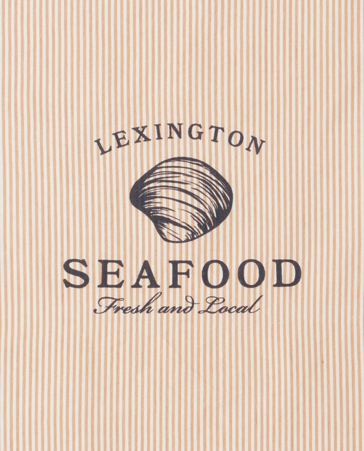 Torchon Seafood Striped & Printed 50x70 cm, Beige-blanc Lexington