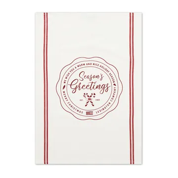 Torchon Seasons Greetings Printed 50x70 cm - Blanc-rouge - Lexington