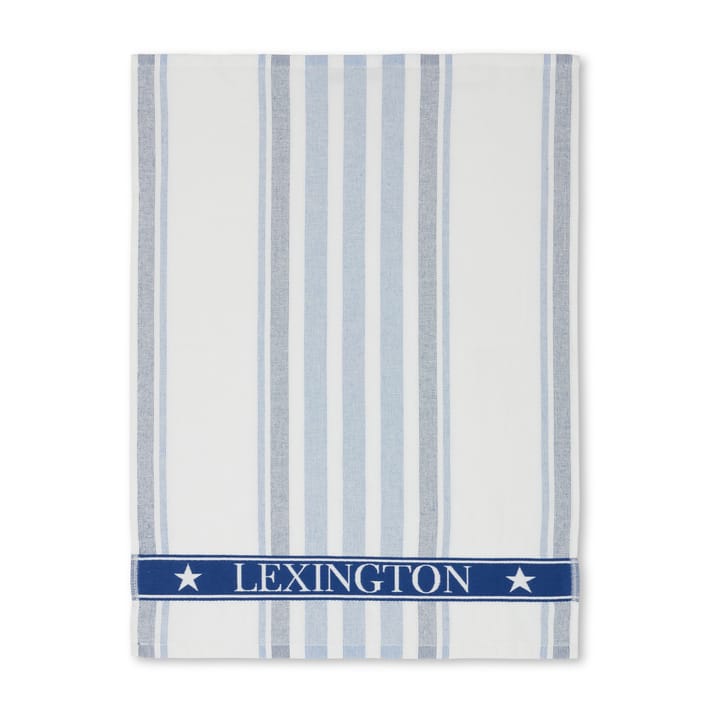 Torchon Striped Cotton Terry 50x70 cm, White-blue Lexington