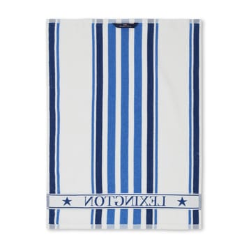 Torchon Striped Cotton Terry 50x70 cm - White-blue - Lexington