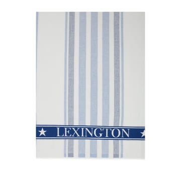 Torchon Striped Cotton Terry 50x70 cm - White-blue - Lexington