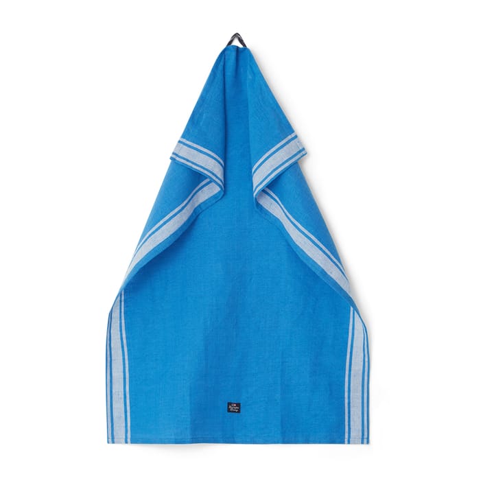Torchon Striped Linen Cotton 50x70 cm, Bleu-blanc Lexington