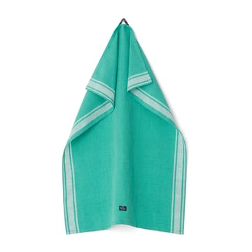 Torchon Striped Linen Cotton 50x70 cm - Vert-blanc - Lexington