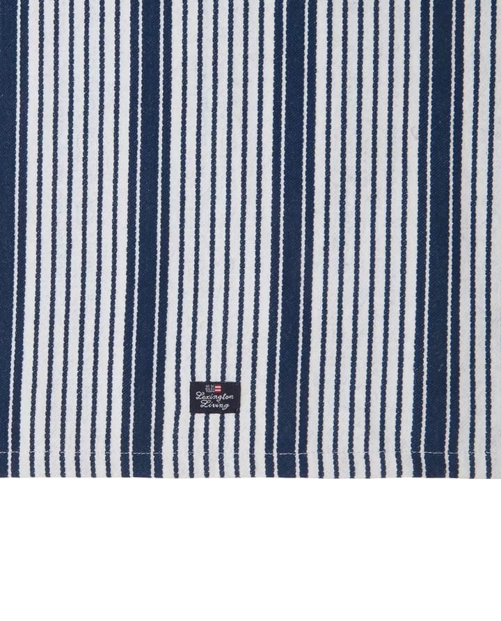Torchon Striped Org Cotton 50x70 cm - Navy - Lexington