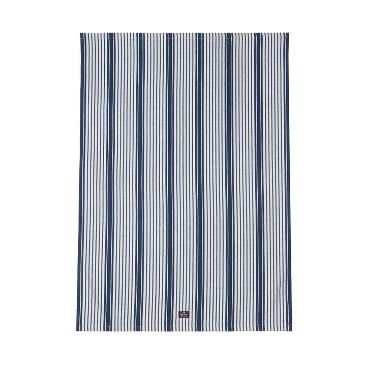 Torchon Striped Org Cotton 50x70 cm - Navy - Lexington