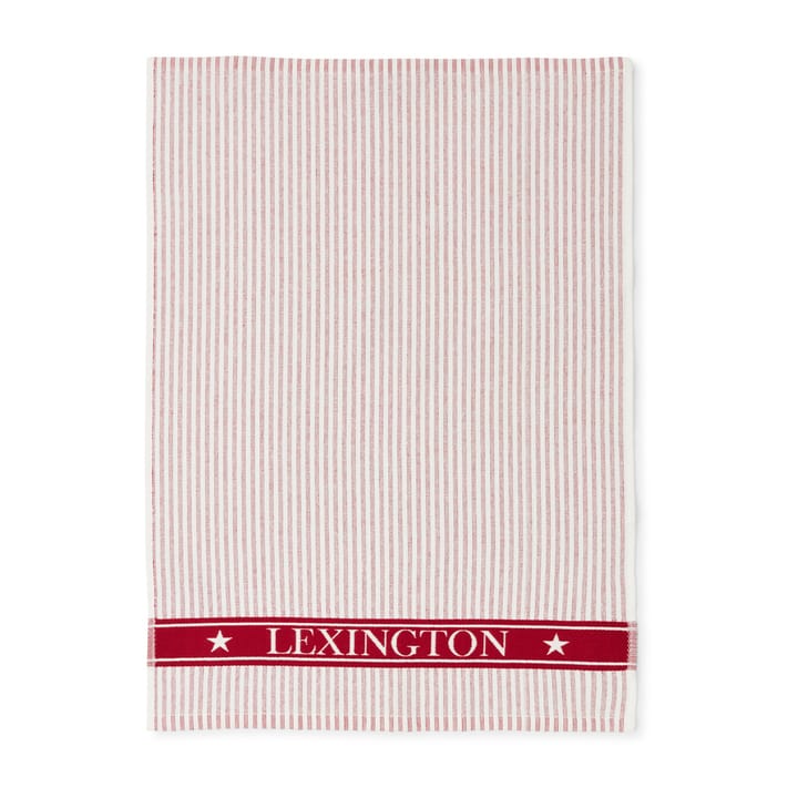 Torchon Striped Organic Cotton Terry 50x70 cm - Red-white - Lexington