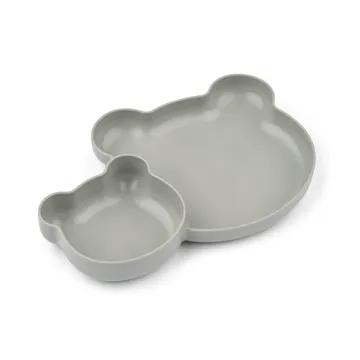 Assiette à compartiments Magus Bear Divider 2 pièces - Dove blue - Liewood